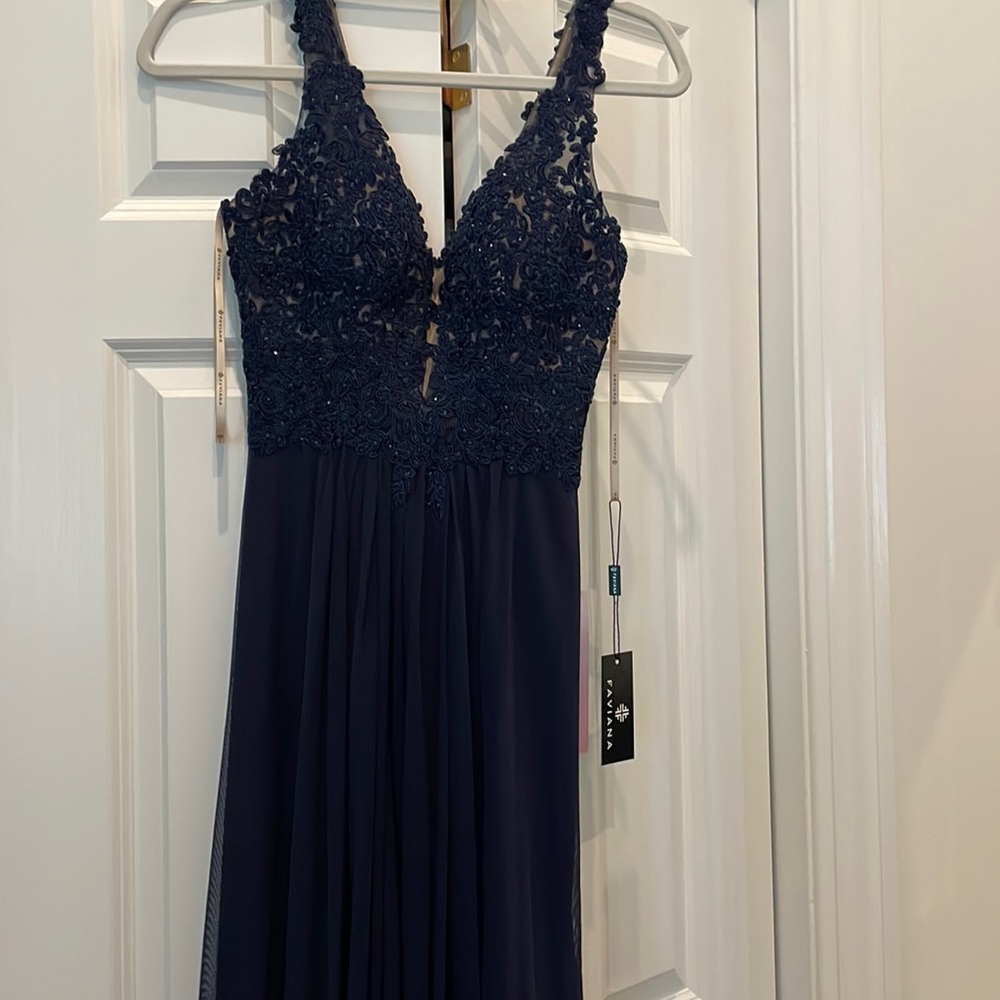 Faviana 8000 Navy Dress